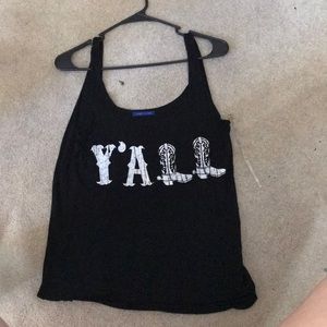 Black Y’all tank super cute !